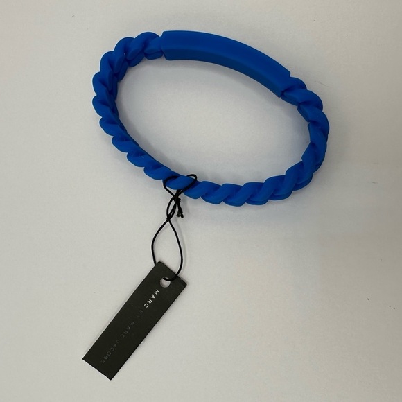 Marc by Marc Jacobs Electric Blue Lemonade Braided Silicone Bracelet NWT - Picture 2 of 4